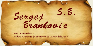 Sergej Branković vizit kartica